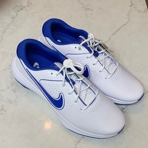 Nike Men's NWT Sz 13 Victory Pro 3 White and Hyper Royal Blue Golf Shoes